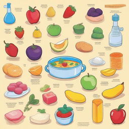 Create a 20-page manual for children with sensory-focused food activities