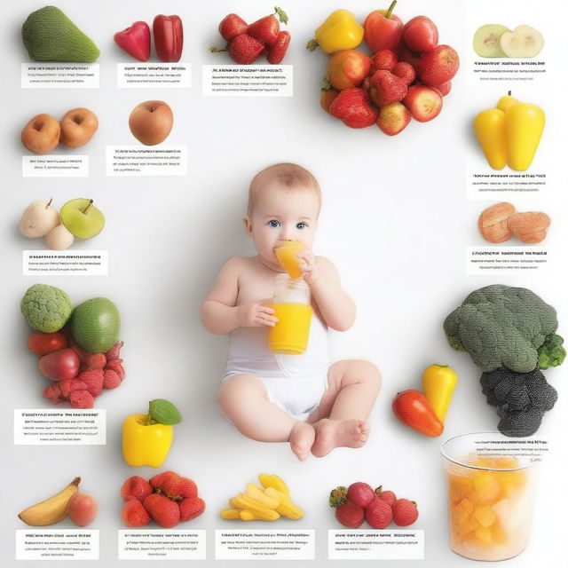 Create a guide manual for parents with 30 sensory activity ideas using foods such as starches, proteins, vegetables, fruits, and beverages