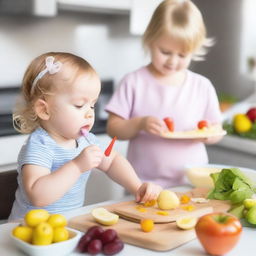 Create a guide manual for parents with 30 sensory activity ideas using foods such as starches, proteins, vegetables, fruits, and beverages