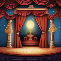 Create a dynamic and eye-catching poster that incorporates elements of magical realism and classic theater