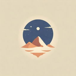 Logo design representing the concept and landscapes of a desert