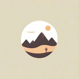 Logo design representing the concept and landscapes of a desert