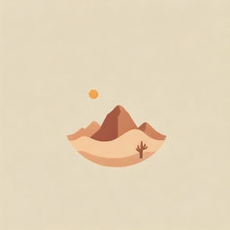 Logo design representing the concept and landscapes of a desert