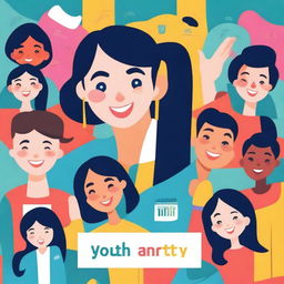 Create a vibrant and lively postcard for International Youth Day