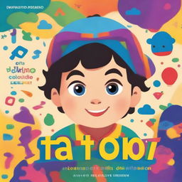 Create a vibrant and colorful book cover for 'O Mundo Colorido de Maikon: Descobrindo o Autismo'