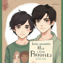 A book cover featuring two people