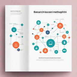 A book cover design that visually represents the concept of research methodology as an algorithm