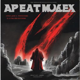 The book cover features a black background with a red meteor streaking across the sky