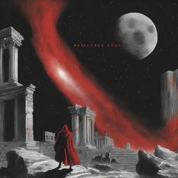 The book cover features a black background with a red meteor streaking across the sky