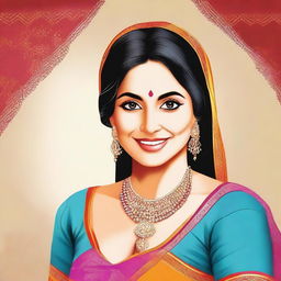 Create an image of a traditional Indian bhabhi