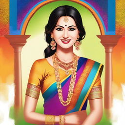 Create an image of a traditional Indian bhabhi