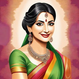 Create an image of a traditional Indian bhabhi