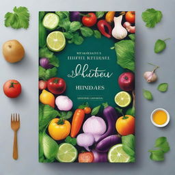 A vibrant and detailed book cover for a culinary book