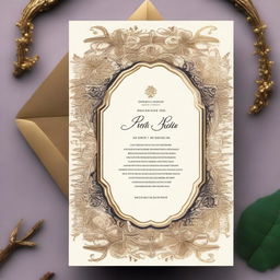 A wedding invitation card with the names 'Rohit weds Mehak' elegantly written