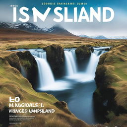 A travel guide cover titled 'Los 10 Mejores Lugares Para Visitar en Islandia'