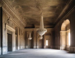 The interior of a deserted palace