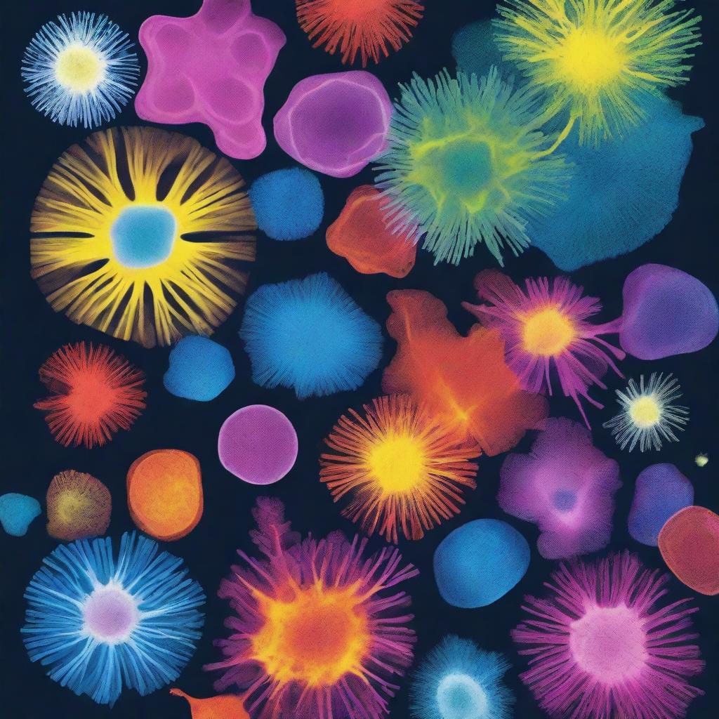 A book cover featuring multiphoton imaging of biological objects