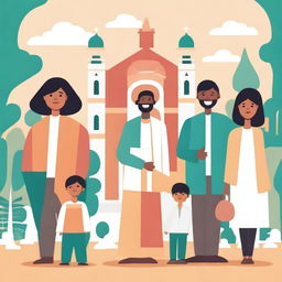 Create an illustration for a gender-responsive policy guide for churches in Indonesia