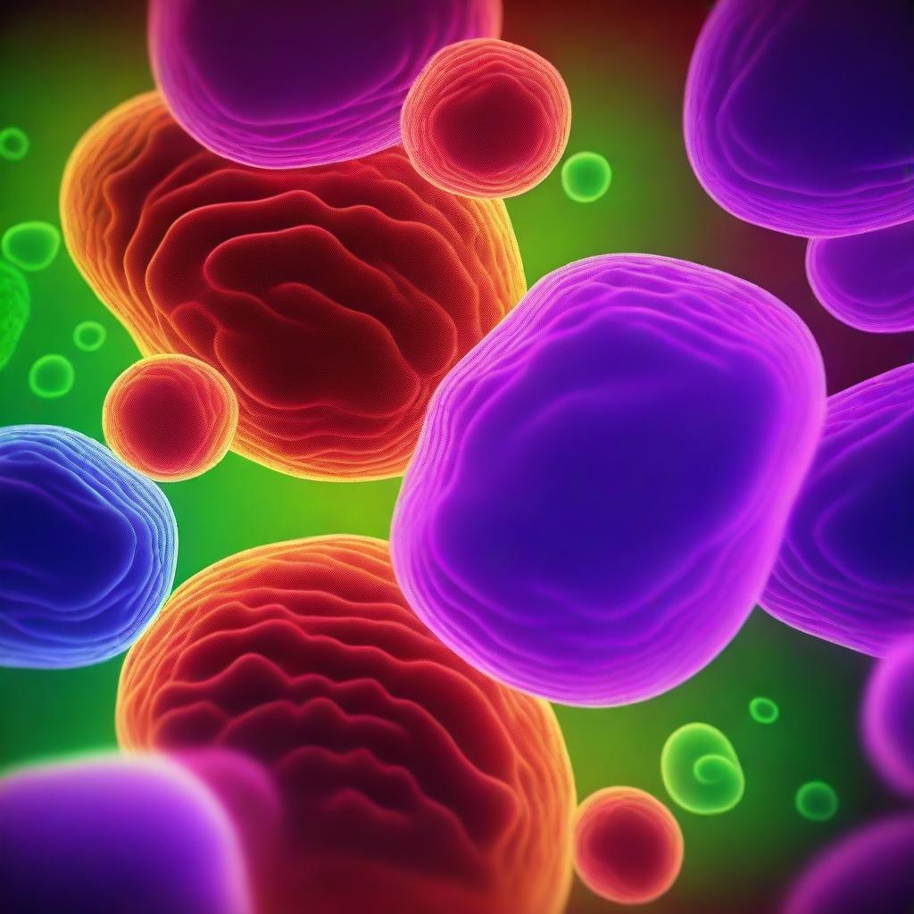 A laser physics visualization image showing cells with a gradient of the visible spectrum