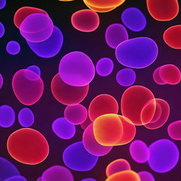 A laser physics visualization image showing cells with a gradient of the visible spectrum