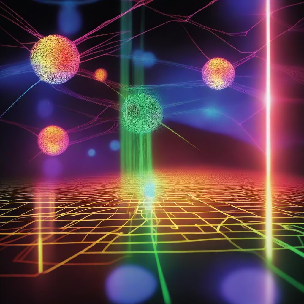 An image illustrating laser systems interacting with biological cells