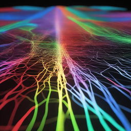 An image depicting laser photonics used for the visualization of biological cells