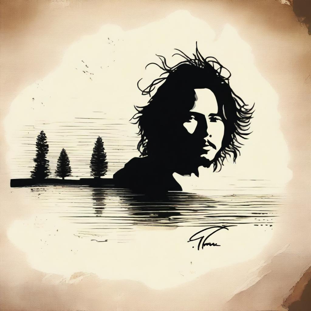 Design a journal branded with Chris Cornell's name, reminiscent of the 1990s