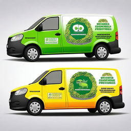 Create an image of a vehicle branded as a pest control vehicle