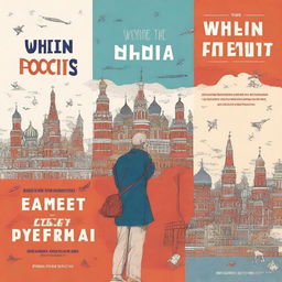 Design a book cover for 'When the Rockets Flew' that focuses on life in Russia from 2014 to 2022 through the eyes of a Russian citizen