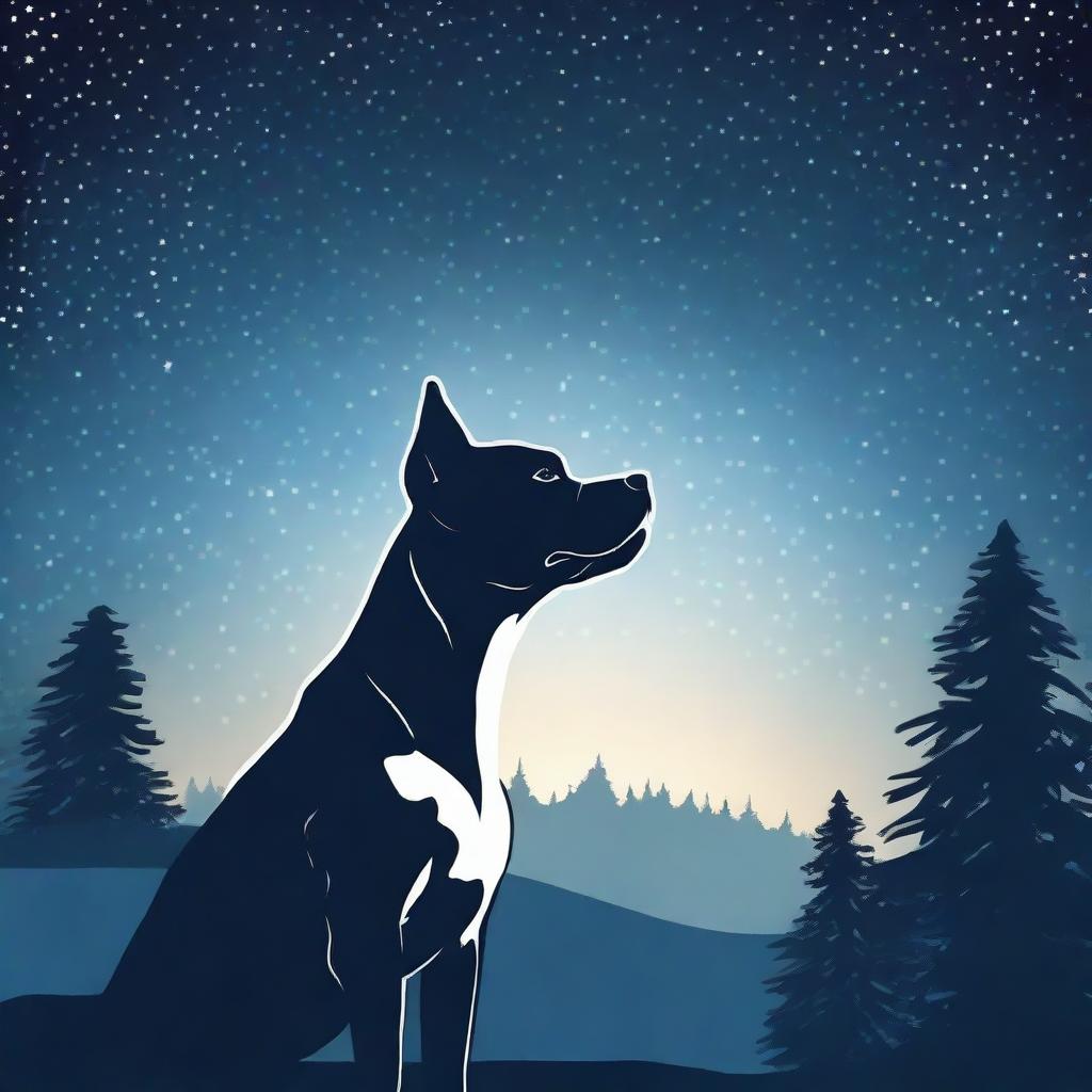 Create an image with a starry midnight background