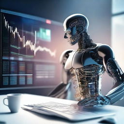 Create an image that represents AI in the foreign exchange market