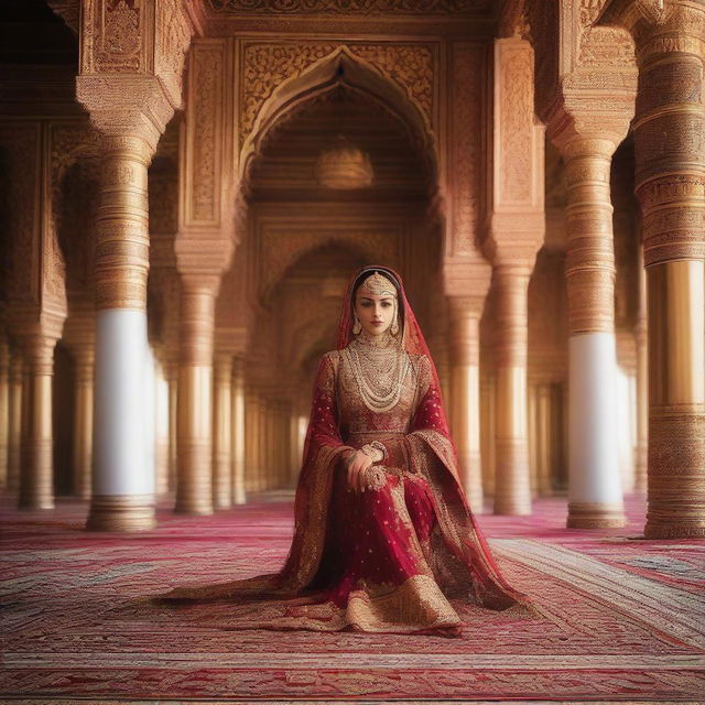 A beautiful Hindu girl surrounded by Muslim Sheikhs