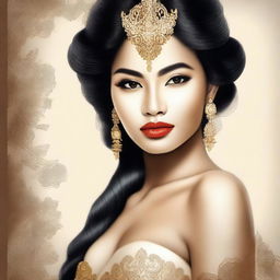 Create an image of a sexy Cambodian woman