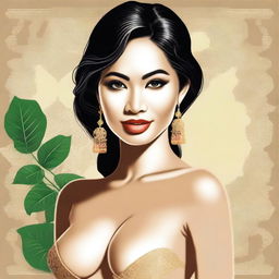 Create an image of a sexy Cambodian woman