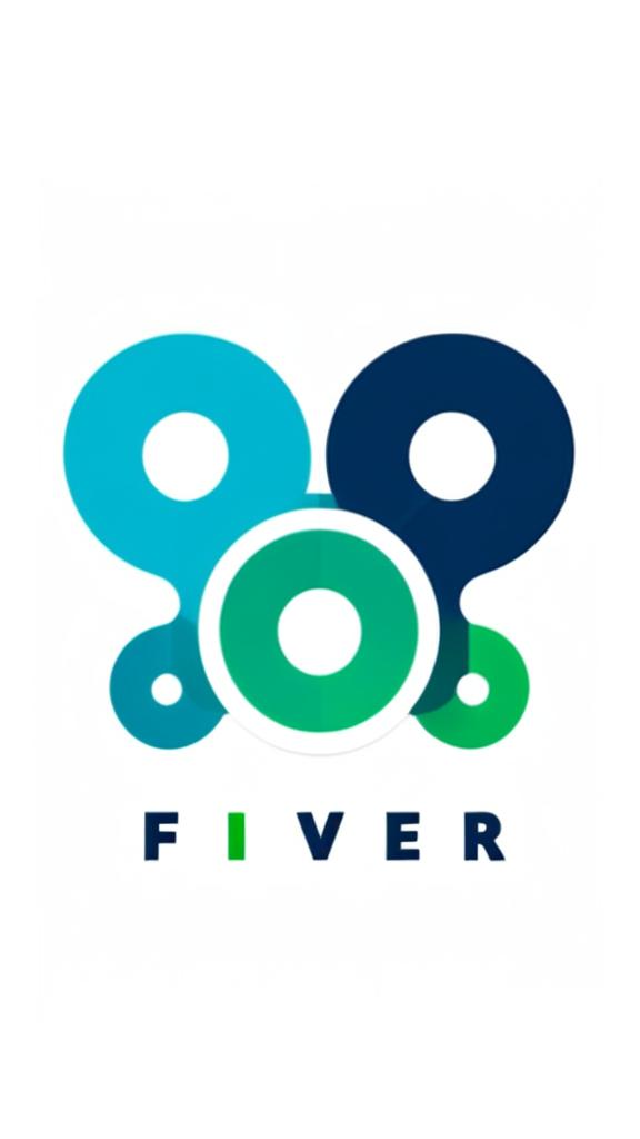 Bold word logo spelling 'Forget Fiverr' in vibrant blues and greens on a white background.