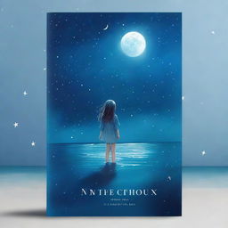 A book cover featuring a night-time ocean scene illuminated by moonlight