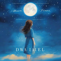 A book cover featuring a night-time ocean scene illuminated by moonlight