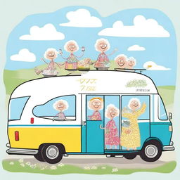 Five elderly ladies between the ages of 65 and 70 are going on a road trip to the sea in a motorhome called Daisy