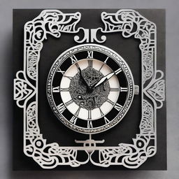 Create a card that represents a watch, featuring sleek and elegant design elements