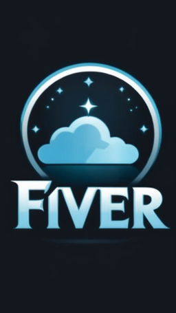 Large text logo spelling 'Forget Fiverr' in icy blues and silvers on a black background.