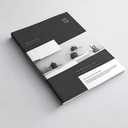 A modern cover sheet for a kitchen design specification book