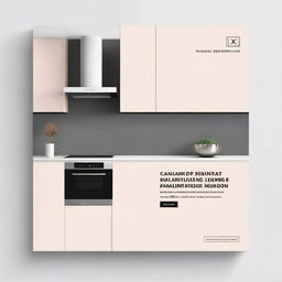 A modern cover sheet for a kitchen design specification book