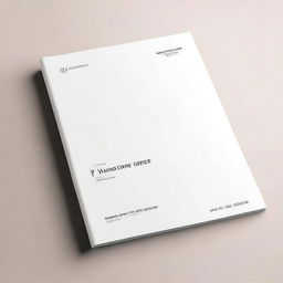 A modern cover sheet for a kitchen design specification book