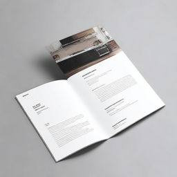 A modern decorated cover sheet for a kitchen design specification book