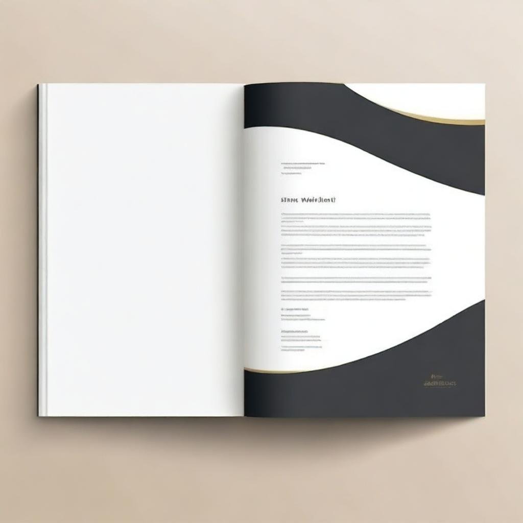 A modern decorated cover sheet for a design specification book