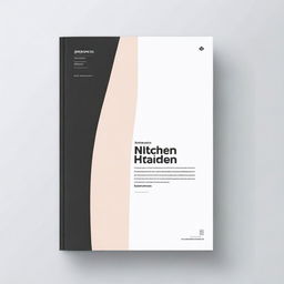 A modern decorated cover sheet for a kitchen design specification book