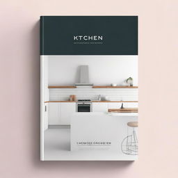 A modern decorated cover sheet for a kitchen design specification book