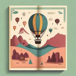 A book cover titled 'Fronteras' featuring a hot air balloon and symbols related to archaeology