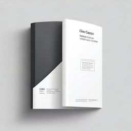 Create a cover for a specification book with a modern, clean look