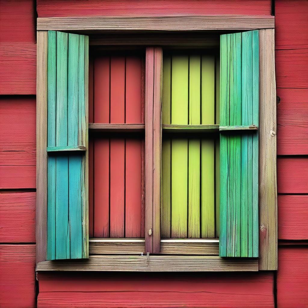 A close-up, detailed illustration of a single window shutter